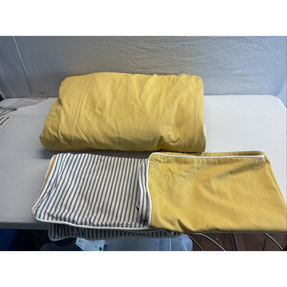Mitchell Gold+Bob Williams Full/Queen Duvet shams Yellow pillow ticking‎ Canvas